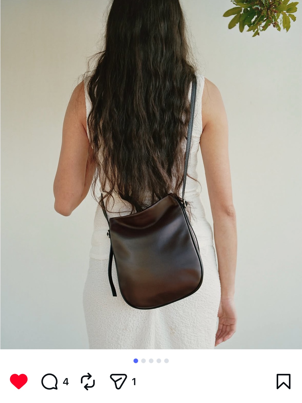 Georgia Jay Ovo Pouch In Black Coffee — image 4 of 4